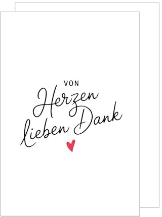 Edition Seidel Premium XXL Maxi Dankeskarte mit Umschlag Format DIN A4. Glückwunschkarte Doppelkarte Karte Grußkarte Danke Danksagung Dankeschön Spruch Mann Frau (A4-D1001)
