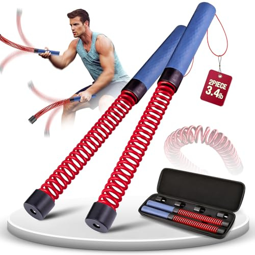 Cordes de combat, cordes de bataille sans corde, Équipement Fitness sans Fil lestée, équipement de tige à ressort de rechange, parfaites pour la salle de sport à,Bureau, Facile à transporter