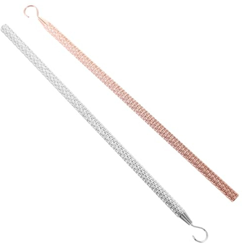 DECHOUS 2 Pieces Portable Metal Bracelet Wearing Helper Tool with Clasp Fastening Accessory, Silver and Rose Gold Jewelry Helper for Easy Bracelet Adjustment