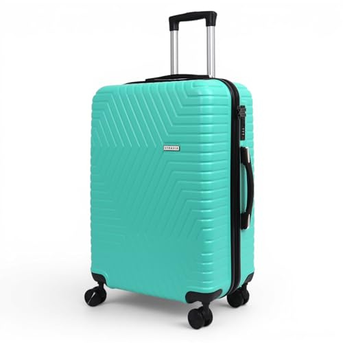 STRAVIA – Del – Grande Valise 75 cm – ABS Légère et Résistante – Bagage Rigide – Serrure à Code Sécurisée – 4 Roues Double Ultra Fluides – Turquoise – 76 x 50 x 28 cm