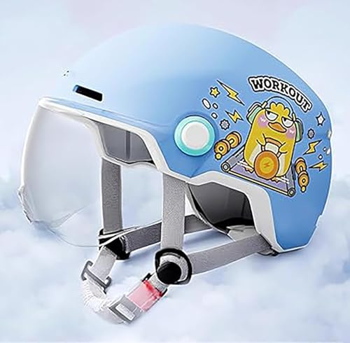 Motorcykelhjälm För Pojkar, Flickor Och Barn, ECE 22.06-Certifierad, Jethjälm Med Visir För Barn, Scooterhjälm, Scooterhjälm För Barn, Mopedhjälm 2,48~55cm
