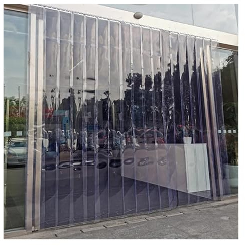 Cortina de Tiras de PVC, Kit de Cortina de Tiras de PVC para Cocina y hogar - Cortina de Puerta Transparente e Impermeable, contraventanas Lisas, plástico Repelente de Mosquitos (0,9 x 2,4 m