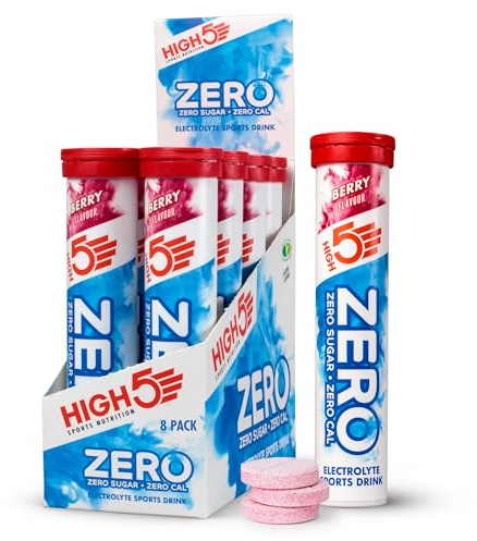 HIGH5 ZERO Electrolyte Tablet - Hydration Tablets Enhanced with Vitamin C - 0 Calories & Sugar Free - Boost Hydration, Performance & Wellness - Berry, 160 Tablets (20x, Pack of 8)