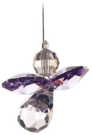 Swarovski Schutzengel-Anhänger aus Kristall, Geburtsstein, Sonnenfänger, Kristall, JUNE - LIGHT AMETHYST