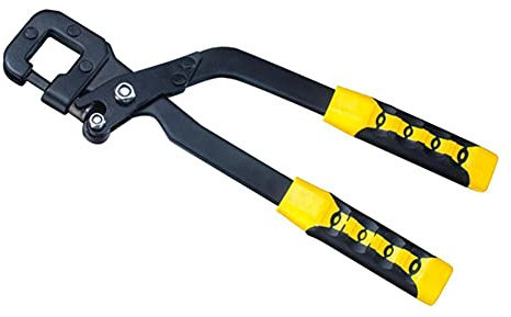 Pinza Punzonatrice per Cartongesso 320mm | Foratrice Manuale in Acciaio HRC61 Gialla | Strumento Professionale per Fori su Strutture in Cartongesso, Facile e Resistente