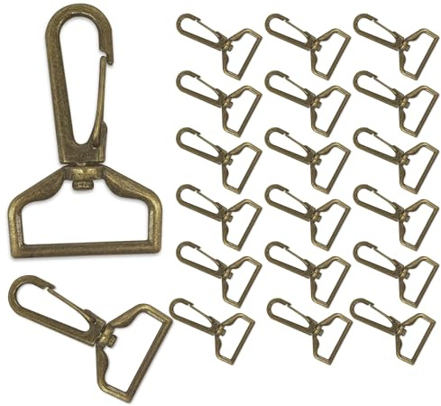 Trimming Shop Karabinerhaken aus Metall mit Drehgelenk für DIY Schlüsselanhänger, Handtasche, Geldbeutel, Haustierhalsband, Basteln, Gurtband, Bronze (25 mm), 25 mm