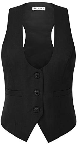 GRACE KARIN Damväst utomhusväst elegant modern väst CL677, Cl2453-1, XXL