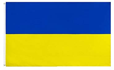 Stormflag Ukraine Flagges 90cmx150cm Fahne Flagge Ukraine 3x5ft Polyester 90g mit Ösen mit Doppelnadel genäht.