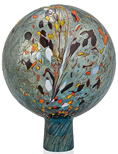 Jingle Bells Lauscha Gartenkugel Aqua mit Granulat 15cm