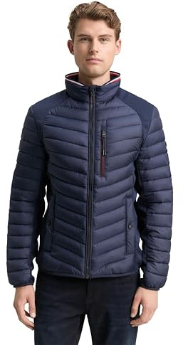 TOM TAILOR Herren Hybrid Steppjacke 1031475, 10668 - Sky Captain Blue, XL