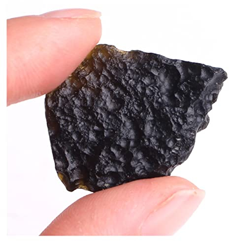 ZTBH Tschechischer Meteorit 1 Stück Natürlicher schwarzer Meteorit-Felsenanhänger Unregelmäßige Form Anhänger Kristallschmuck (Color : 2pcs, Größe : 4-7g)