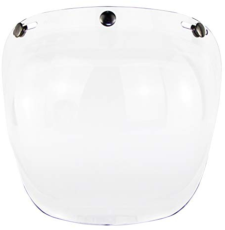 Keenso Helmet Bubble Shield, Open Face Helmet Visor Motorcycle Helmet Bubble Visor Bubble Shield Motorcycle Helmets Accessorie (Transparent)