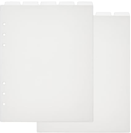 SUPERFINDINGS 10 foglio A5 6 fori Pagina Indice Ad Anelli Plastica Satinata Discbound Notebook Fogli Divisori per Indici Divisori Superiori 21.9x14.8cm/8.62x5.83inch
