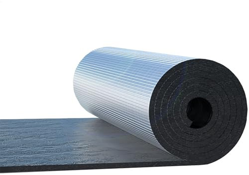 5mm Isolant Thermique Auto-adhésif Rouleau Isolation À Haute Température Couche D'isolation En Caoutchouc Autocollant Pour Caravane Et Camping-car Mousse Isolante Phonique Pour Sols, Murs, Lofts ( Siz