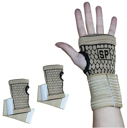 Pitbull 2 PZ Tutore Polso Palmo Mano, Polsiera Fascia Destra Sinistra Elastica Per Alleviare il Dolore e Proteggere Tunnel Carpale, Slogature, Tendinite e Artrite – Palestra Sollevamento Pesi