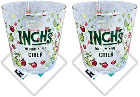 Roxley - Vaso de sidra de manzana rodante de 2 pulgadas, vaso de media pinta para cerveza, vaso grande de 28 cl, fabricado en Reino Unido