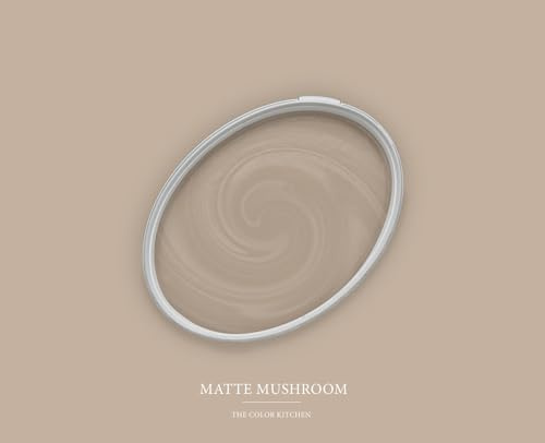 BRICOFLOR Wandfarbe Cappuccino für innen in 5l und 2,5l Innen Farbe beige seidenmatt ideal für Schlafzimmer und Küche
