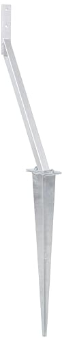 TRIBECCO® Sturmanker zum Einschlagen 1 Stück, 590 x 320 x 535 mm, Einschlag-Windanker mit Erdspieß zur Stabilisierung von Zäunen und Sichtschutzwänden feuerverzinkt für innen und außen (Einschlagen)