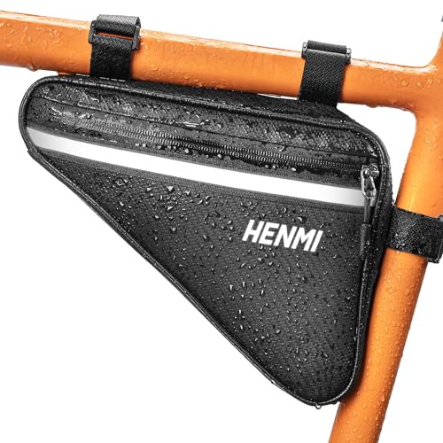 HENMI Fahrradtasche Rahmen | Wasserdichte Dreiecktasche passend für MTB, Rennrad, Stadtrad, Trekkingrad