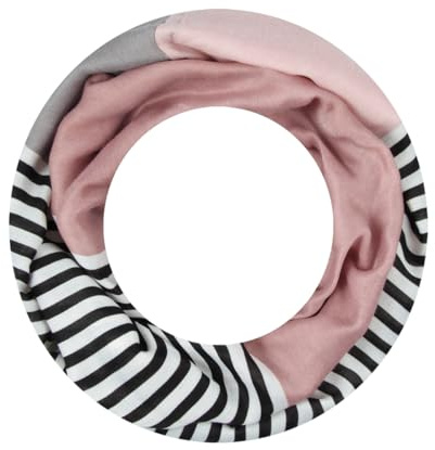 Majea Loop Schal Damen Schlauchschal Halstuch schmaler Loopschal (880052) (rosa 6)