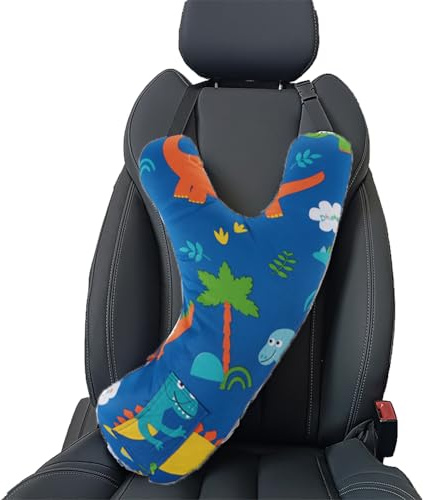 Kids Y-Shaped Travel Pillow Car Seat Belt Head Neck Support Cushion Soft Headrest Sleeping Pillow Universal Car Seat Belt Cushion Adjustable Car Seat Strap Cover Pad Protector for Car Travel Journey