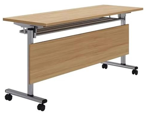 LSHYYDS Klappbarer Konferenztisch, rollbarer Besprechungstisch mit Lenkrollen, klappbare Besprechungstische, mobiler Schulungstisch mit Klappplatte für Schulungsräume, geeignet für Büro, B
