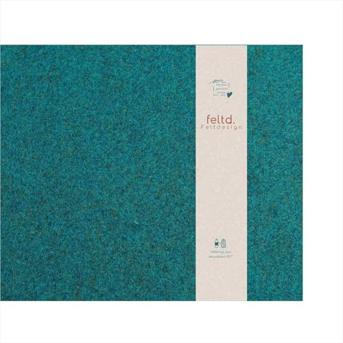 Feltd. Filz-Schreibtischunterlage 50 × 90 cm, Petrol, gerade Ecken | aus Filz; inkl. Antirutschunterlage