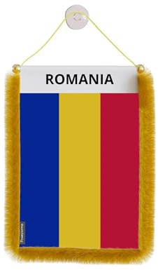 Pixelforma Banderín de coche con bandera de Rumania 10 x 15 cm