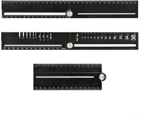SMZhomeone Regla plegable versátil, regla multifuncional, regla de dibujo geométrico, medida, ángulos, dibujo, líneas, círculo