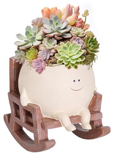 Sprießen Fioriera Con Faccina Sorridente,Vaso Per Piante Da Interno Con Faccia,Vaso Per Piante Grasse Vive Con Foro Di Drenaggio,Vaso Per Fiori Con Faccina Sorridente Per Piante Da Interno Ed Esterno