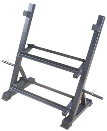 GCGC Dumbbell Rack Stand, Home Fitness Equipment Organizer, 2 Tier -Dumbbell -Lagerregal Mit 20 cm Gewichtplattenplatzierungsstange for Home -Fitnessstudio -Krafttraining
