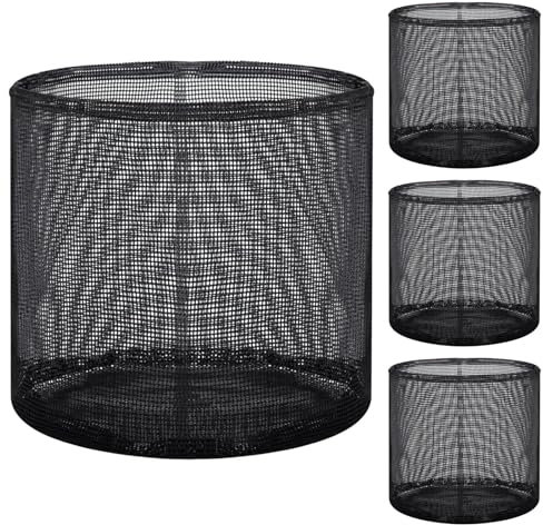 Pond Plant Baskets, Floating Ponds Basket, 4x Aquatic Mesh Breathable Planting Bags, 7.2x7.1 Inches/ 7x7x6.8inches Indoor Garden Balcony Water and Planting Solution