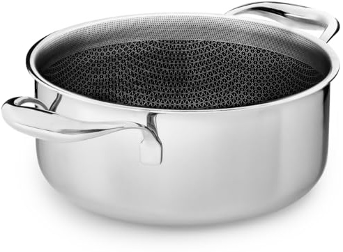 Onyx Cookware Kochtopf 20 cm 2,8 l – Beschichteter Topf Induktion | Für alle Herdarten; kratzfeste Antihaft-Oberfläche; 3-Schicht Edelstahl/Aluminium; PFAS-frei; ofenfest bis 260 °C