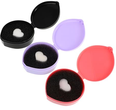 Happyyami 3stücke Kosmetik-reinigungsschwamm Für Make-up-pinsel Schnell Trocknender Pinselreiniger Box Für Foundation-pinsel Und