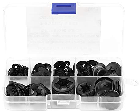 Cocoarm 260 Pièces Rondelles Frein en Acier au Manganèse Assortiment de Fixations avec Surface Noircie pour Plomberie Mécanique Automobile