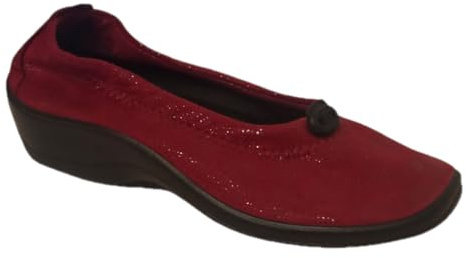 Arcopedico 4716 Cabrera, bailarinas con cordón de suave Lytech semibrillante., burdeos, 41 EU