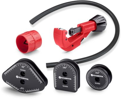 RAIJINTEK RAIA-BT D16 Kit de cintrage de tubes durs PETG 16 mm OD avec mandrins en aluminium, insert en silicone et coupe-tubes pour refroidissement à eau PC DIY