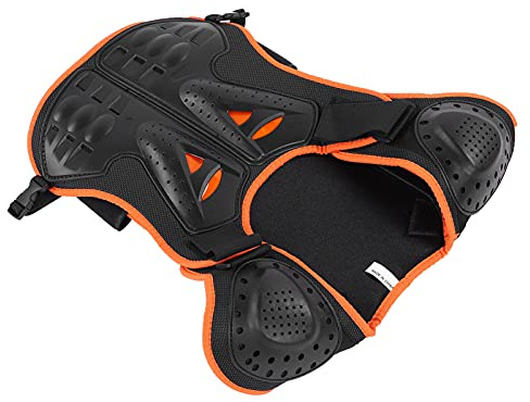 MasYosh Protector de Pecho para Niños, EVA PE de Alta Resistencia Resistente a Impactos, Chaleco Ajustable Transpirable con Diseño Reflectante, para Monopatín, esquí, Motocicleta, Deportes (L)