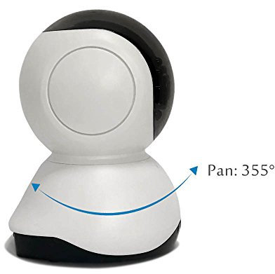 Pan/Tilt 720P HD Plug/Play Home Indoor Surveillance Video Baby Monitor Built in Microphone Day/Night Vision Alarm, Mobile Android/iOS/iPhone/iPad/Tablet,