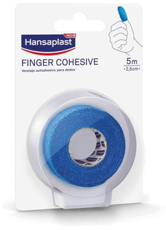 Hansaplast Venda cohesiva para dedos, venda autoadhesiva resistente al agua para botiquín, se rasga con la mano, transpirable, 5 m x 2,5 m