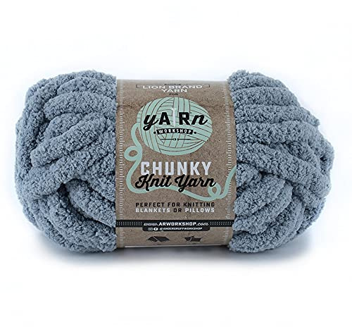 Lion Brand Yarn 951-148 AR Workshop Grobstrickgarn, Nebel