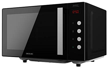 Cecotec Microondas sin plato GrandHeat 2000 Flatbed Black. Capacidad 20 litros, Potencia 700 W, Temporizador hasta 60 min, Revestimiento interior cerámico