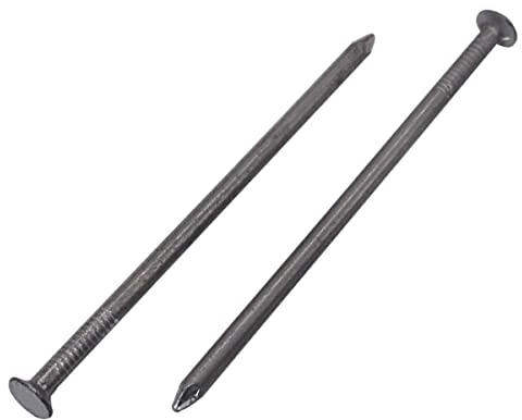 Confezione da 400 chiodi per costruzione in acciaio al carbonio, 3,0 x 70 mm, testa tonda piatta, chiodi a filo comune multiuso, lavorazione del legno (400, 3,0 x 70 mm)