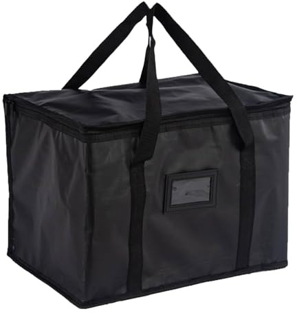 JOYVOX Large Food Delivery Bag, Insulated Thermal Bag for Hot and Cold Food, Waterproof and Reusable Catering Bag with Sturdy Zipper for Groceries, Pizza, Catering, and Delivery Services