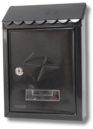 KEROPPA Buzón Exterior Metálico y Resistente 21x30x6 cm Diseño Compacto para Cartas y Documentos Ideal para Casas y Oficinas