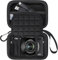 Lacdo Estuche de Transporte de la cámara para Canon PowerShot G7 X Mark II/ G7X Mark III Digital 4K Vlogging Camera, Bolsa Trave de la cámara de Video 4K de apuntar y Disparar Cable USB, Negro+Negro