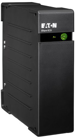 Eaton USV Ellipse ECO 650 DIN - Off-line Unterbrechungsfreie Stromversorgung (USV) - 650 VA mit Überspannungsschutz - EL650DIN - (4 Schuko Ausgänge, Akku) - Schwarz