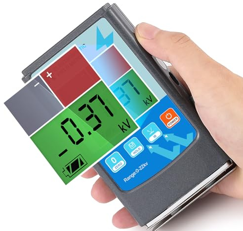 NEWTRY Hand-held Electrostatic Tester/Field Meter/Potentiometer Ion Balance Tester/Surface Resistance Meter/Static Electricity FMX003