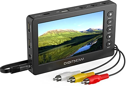 Video Grabber Acquisizione Video, HD 1080P 60FPS USB 2.0 a digitale da video con schermo OLED da 5 , videoregistratore AV e HDMI Acquisizione da VCR, DVD, nastriVHS, Hi8,videocamere, sistemi di gioco