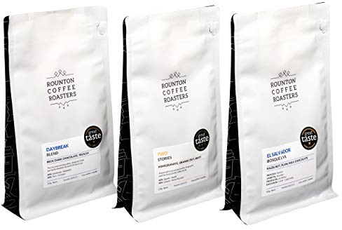 Rounton Coffee Roasters | COFFEE SELECTION GIFT SET | 3 x Great Taste Award Winning Coffees | Coffee Beans Gift Set | Fresh Roasted Coffee | Sample Gift Pack | Roasted in Yorkshire